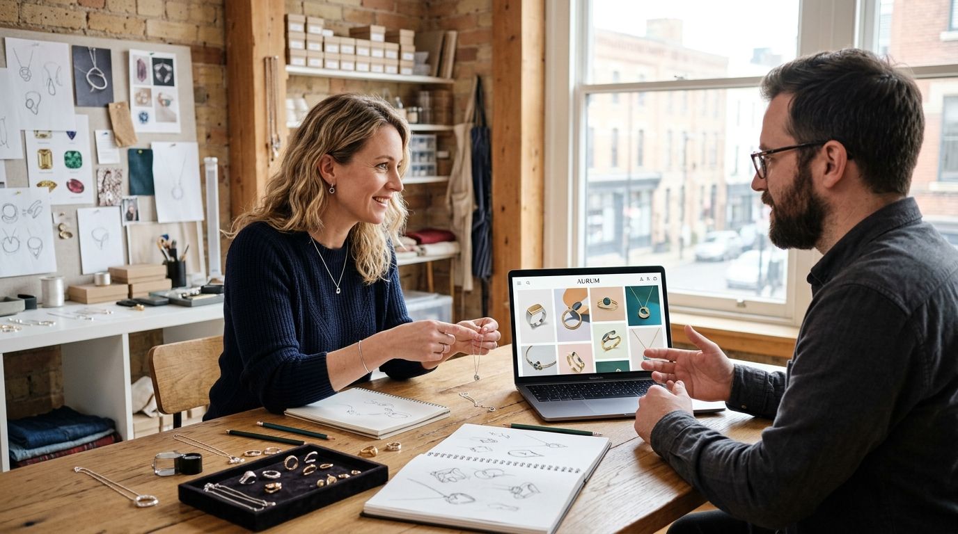 Webbureau til smykkedesignere